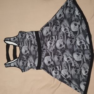 ☠️ skull and crossbones print dress